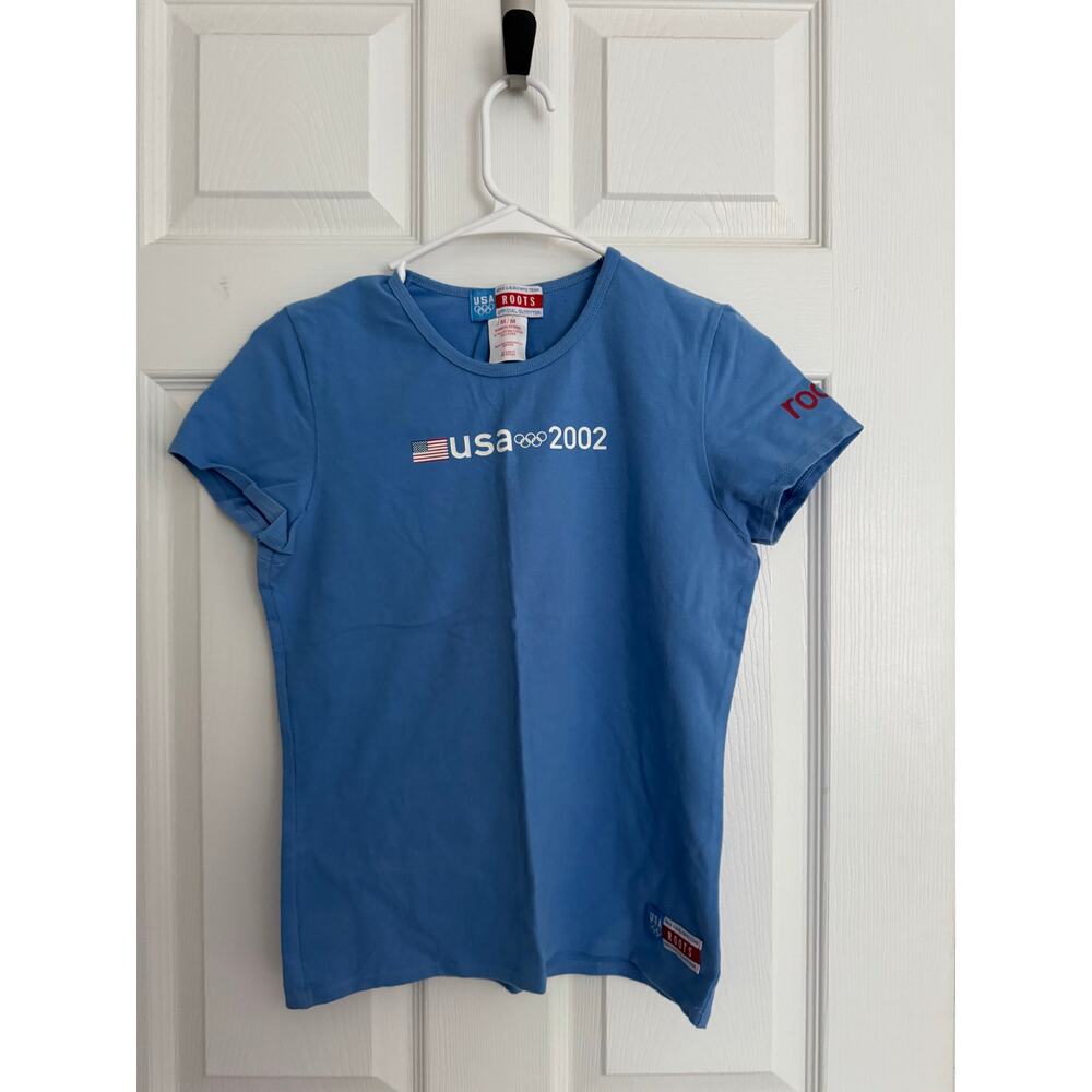 Roots Team USA 2002 Olympics Vintage Baby Tee Sz: Medium